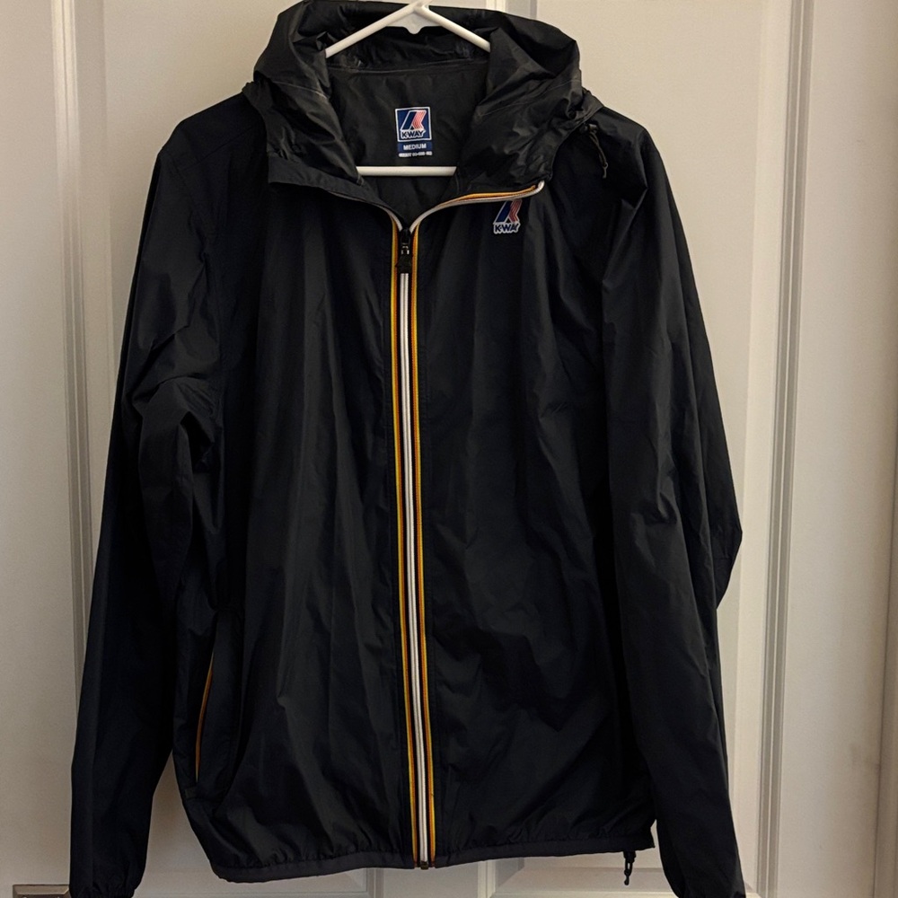 K-Way Black and Yellow Windbreaker